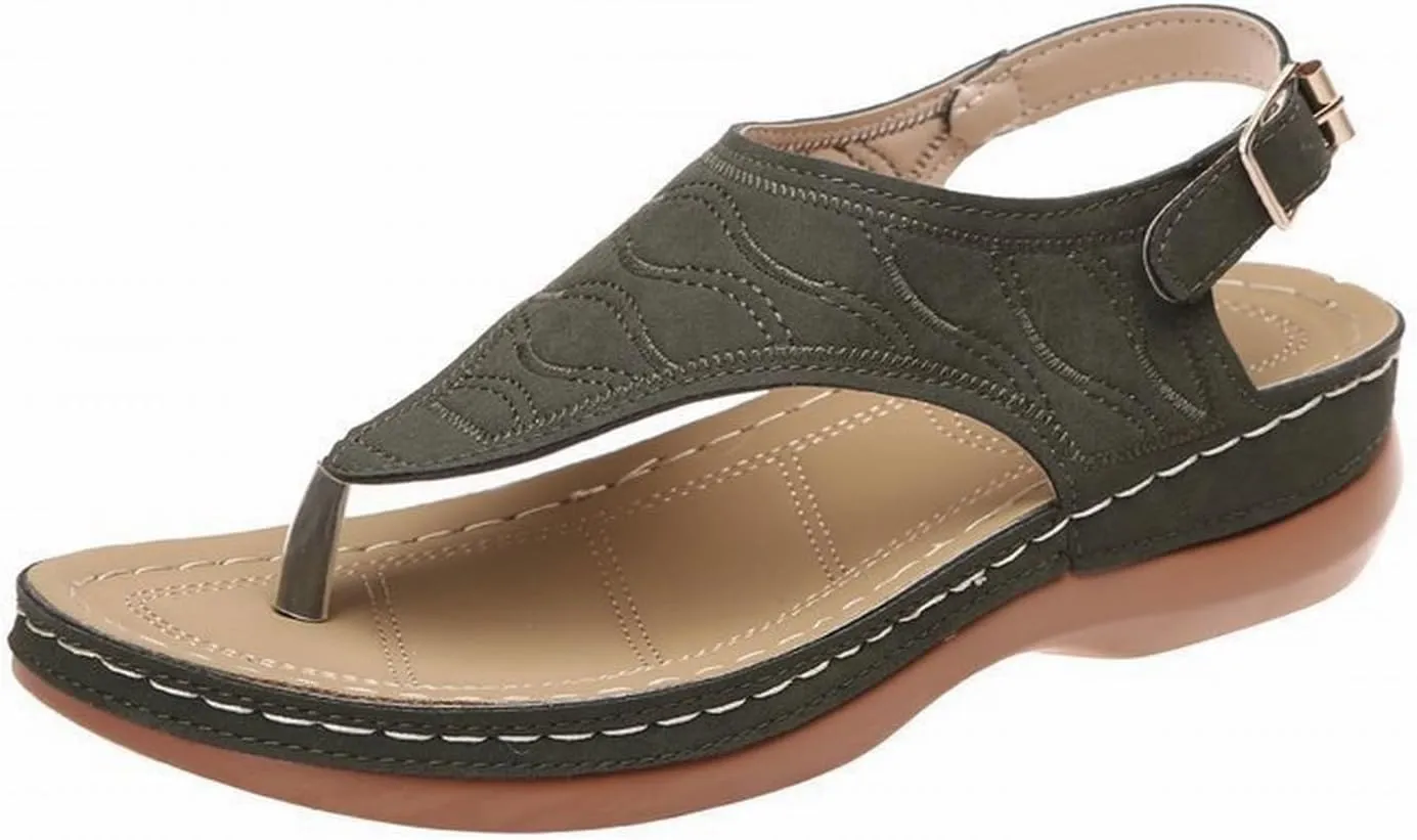 Orthopedic Sandals for Women Sandals Closed Toe Wedge Shoes Dressy Summer Beach Slides Walking Flip Flops for Women Ankle Strap Slip On Platform Sandals Comfortable Womens Orthopedic Sandal