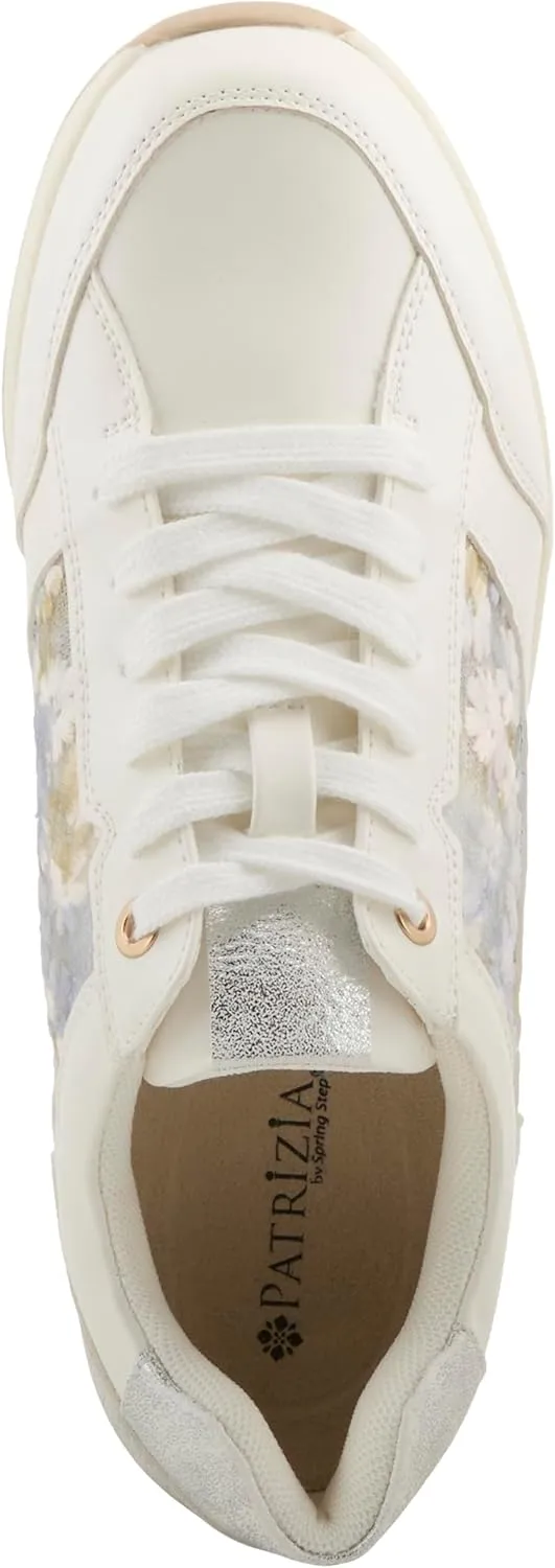 PATRIZIA Women's DELVINA Lace-Up Wedge Sneakers - Embroidered Mesh Side Panels with Cushioned Footbed