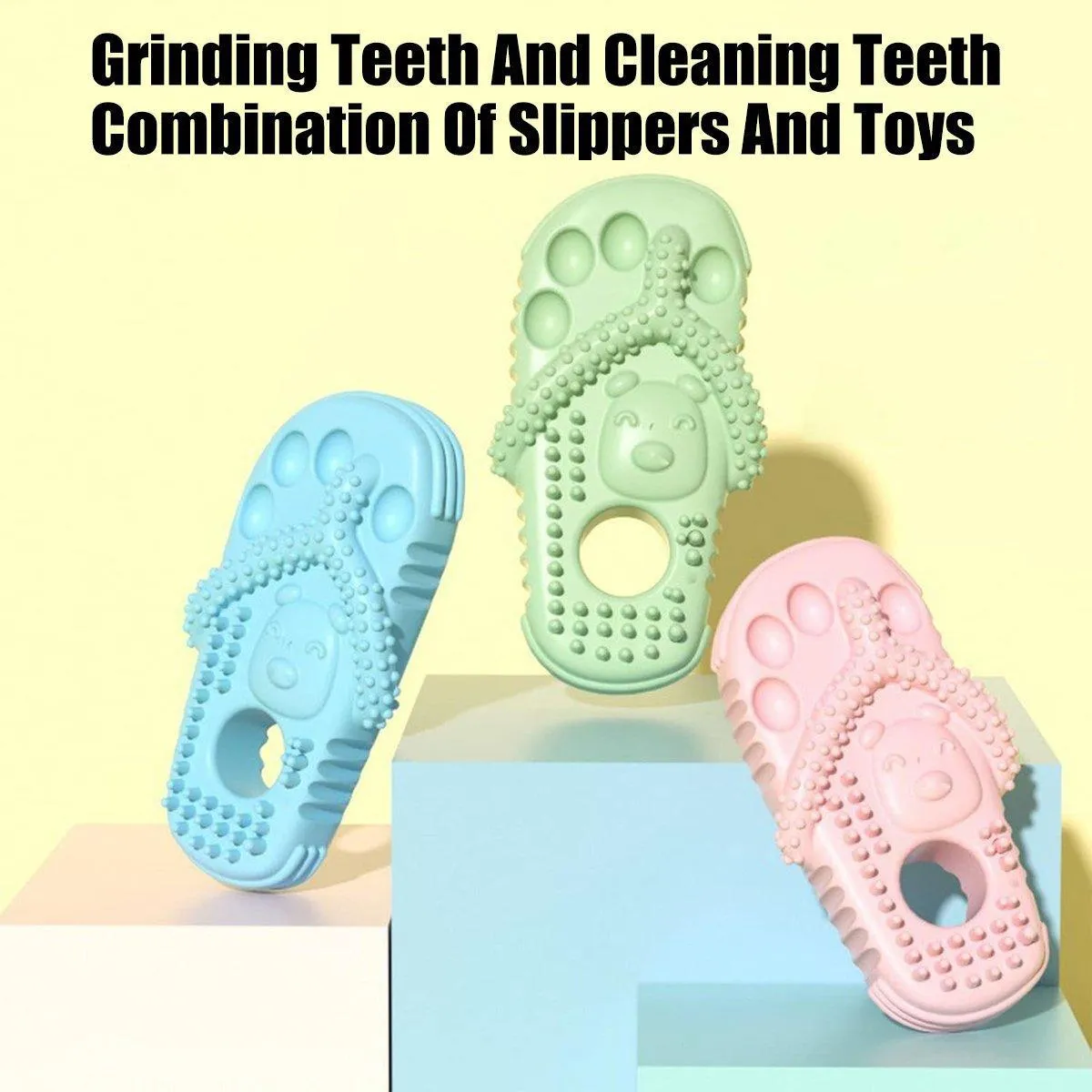 Pet Dog Chew Toy Slipper Shape Teething Durable Puppy Play Training