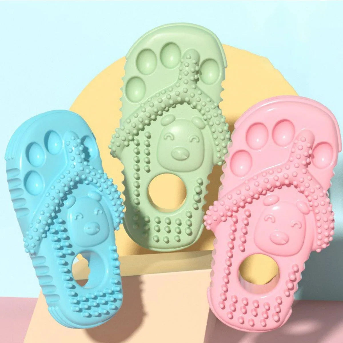 Pet Dog Chew Toy Slipper Shape Teething Durable Puppy Play Training