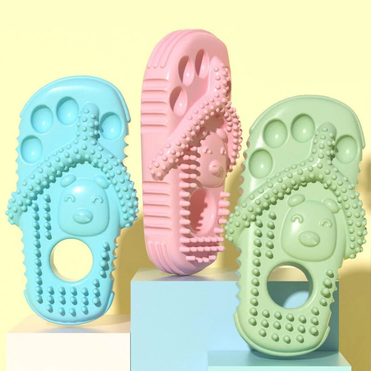 Pet Dog Chew Toy Slipper Shape Teething Durable Puppy Play Training