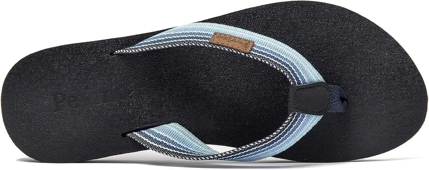 Pevino Women's Orthotic Flip Flops,Casual Comfortable Yoga Mat Thong Sandal with Arch Support