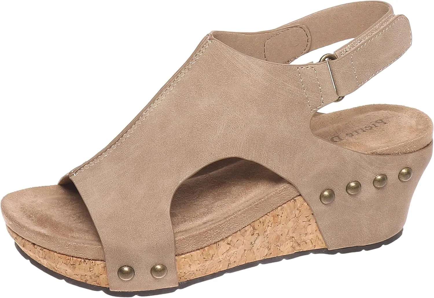 Pierre Dumas Women's Chantal-25 Wedge Platform Backstrap Sandal for Women