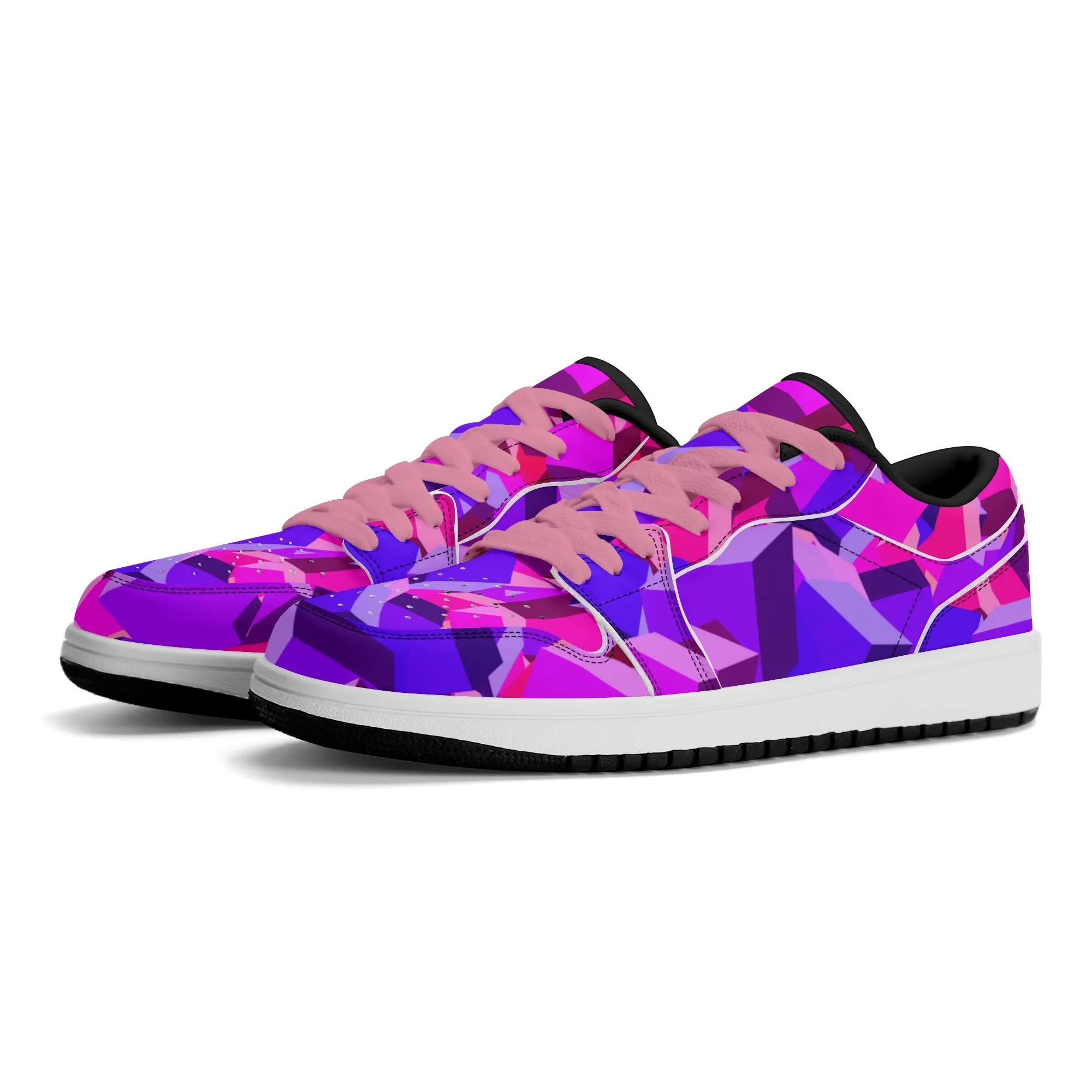 Pink Cube Low Top Leder Sneaker für Herren