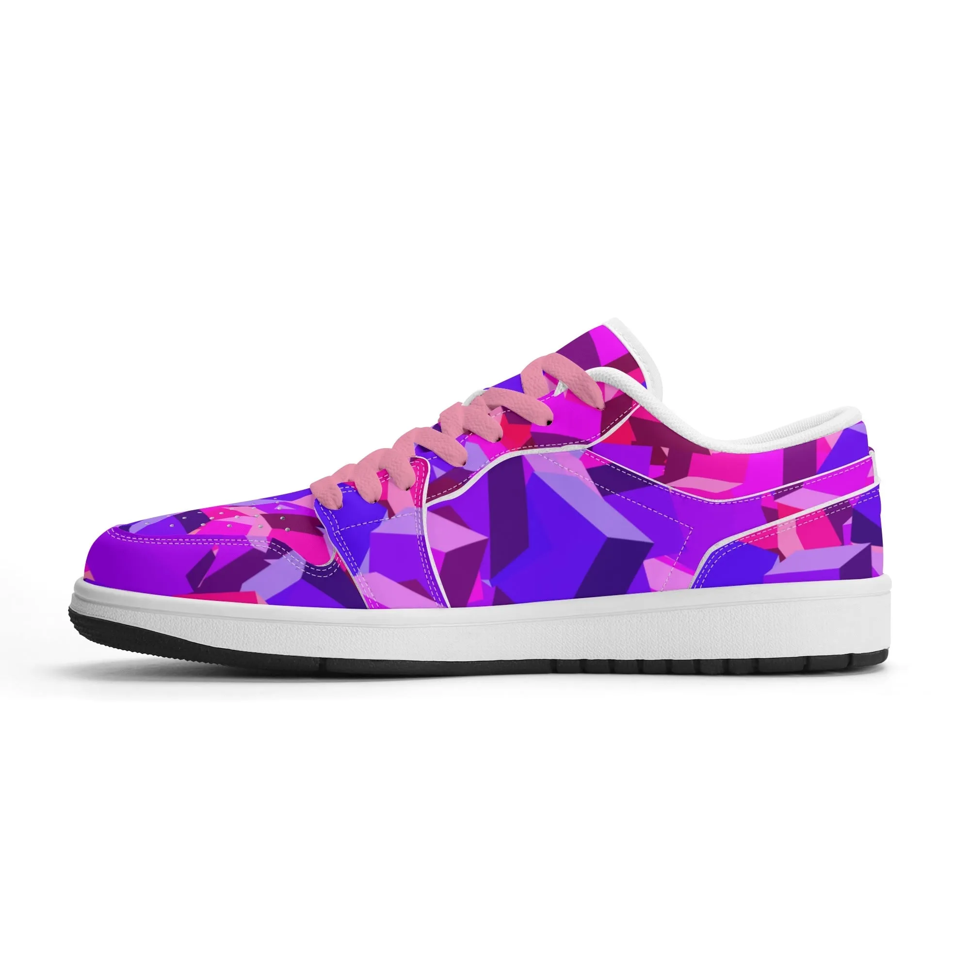Pink Cube Low Top Leder Sneaker für Herren