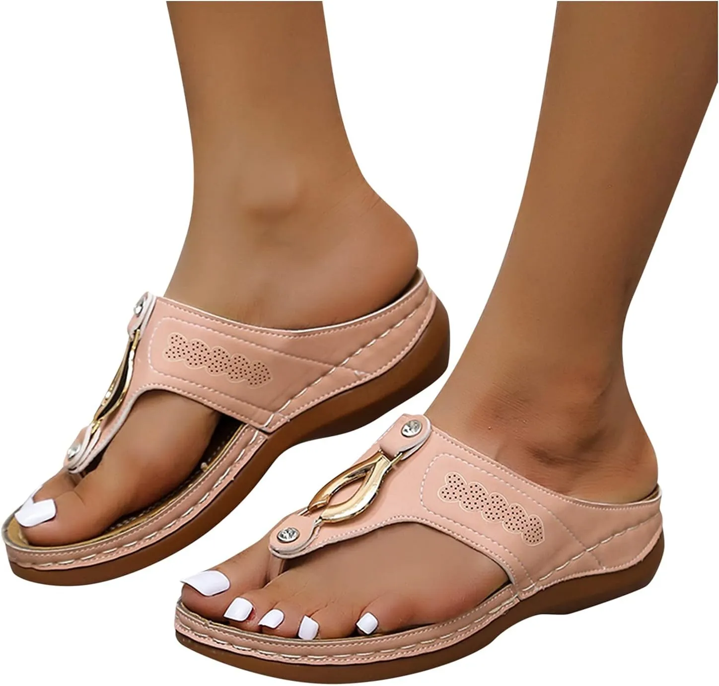 Plantar Fasciitis Sandals for Women Gold Orthopedic Shoes Non Slip Wedges for Women formal Sandals Women Plantar Fasciitis Shoe Men Womens Dress Sandals with Arch Support
