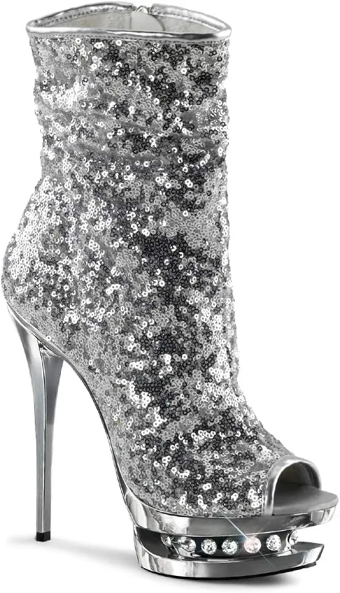 Pleaser Women's Blondie-R-1008 SSQ Ankle Boot