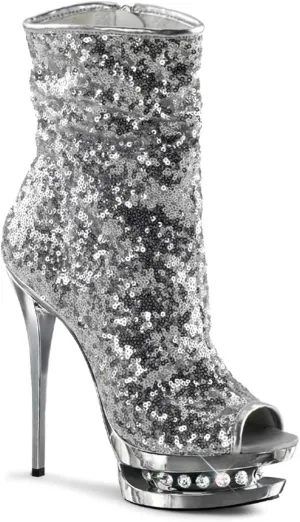 Pleaser Women's Blondie-R-1008 SSQ Ankle Boot