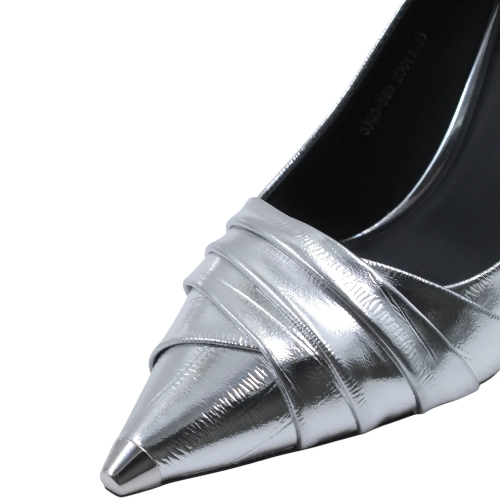 Pleated stiletto heel