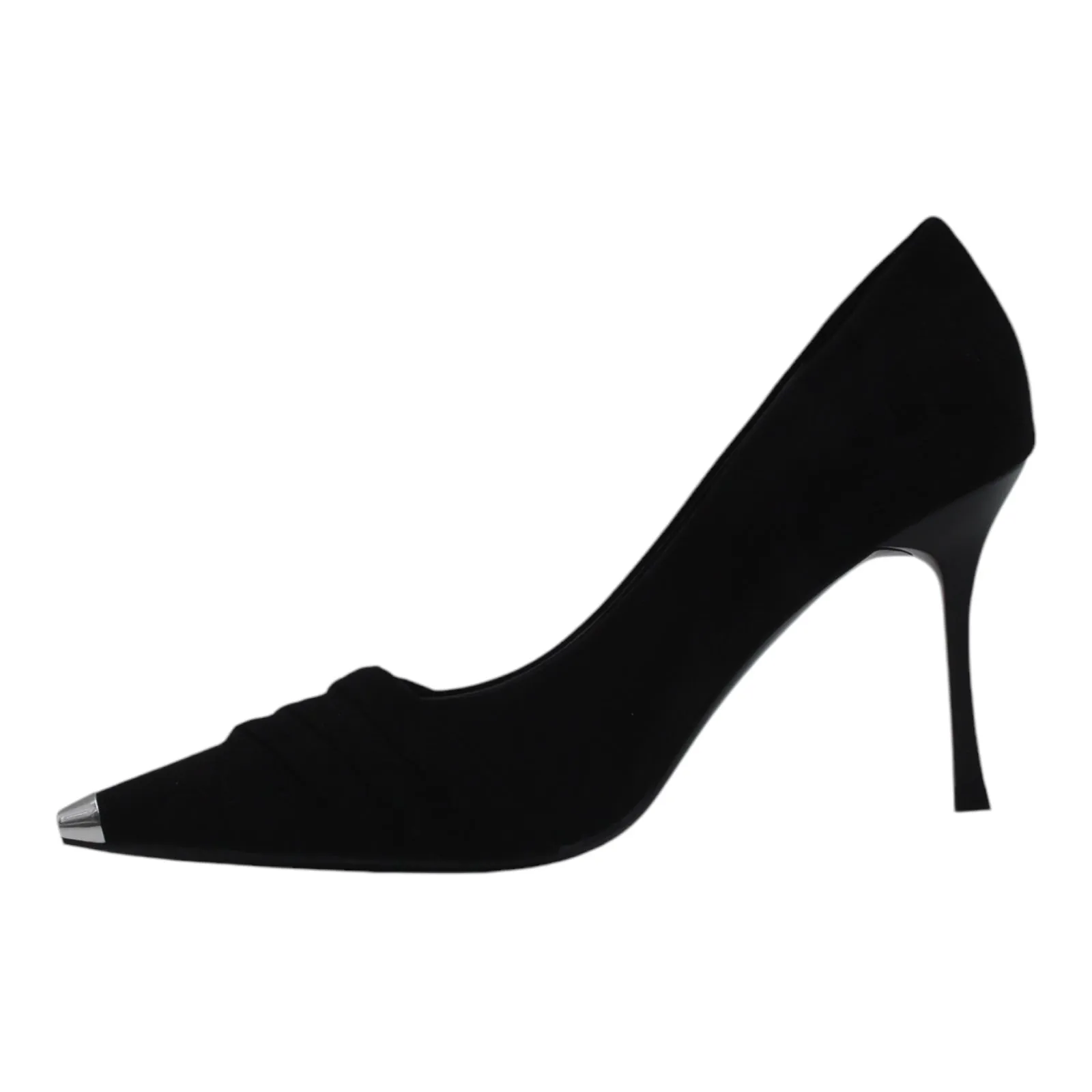 Pleated stiletto heel
