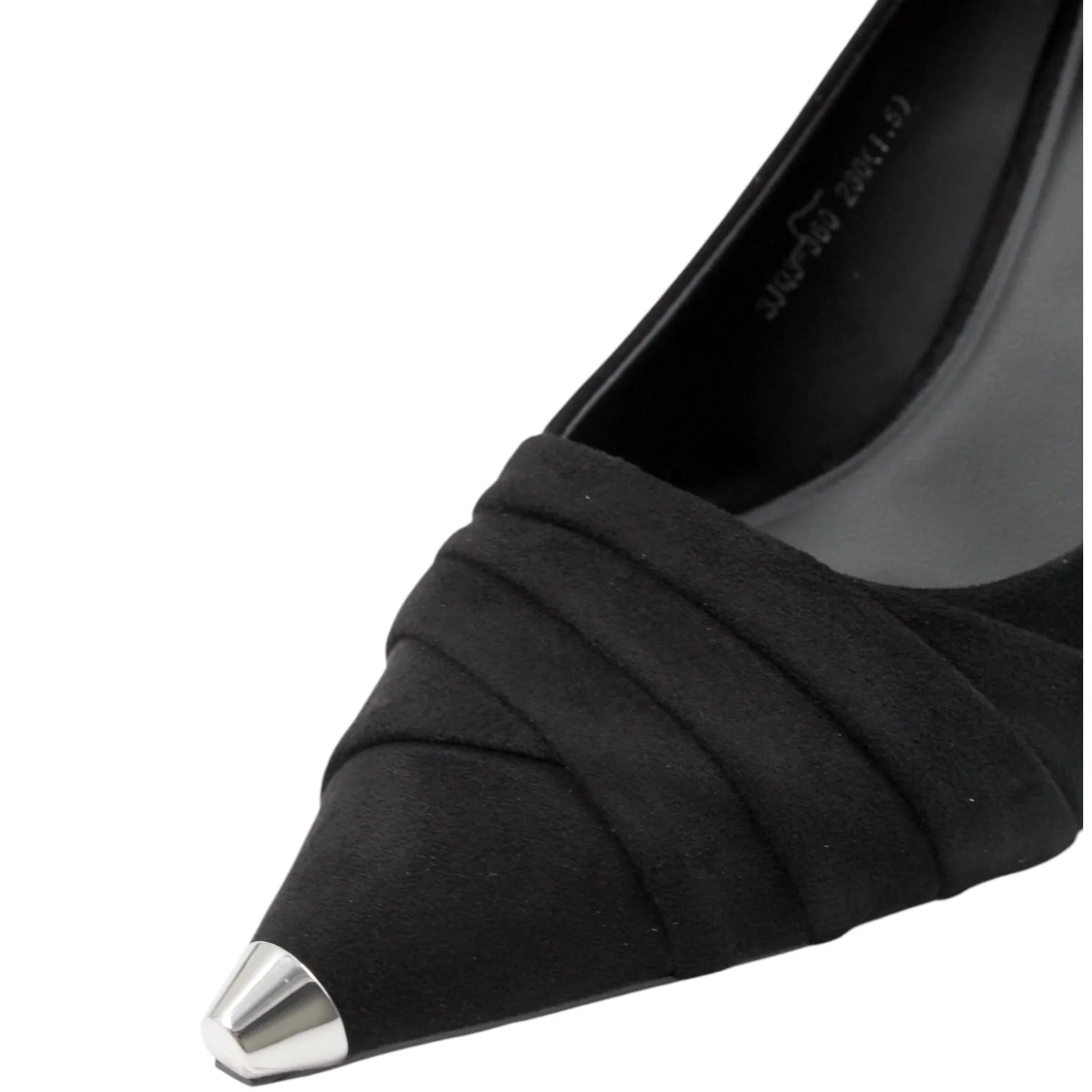 Pleated stiletto heel