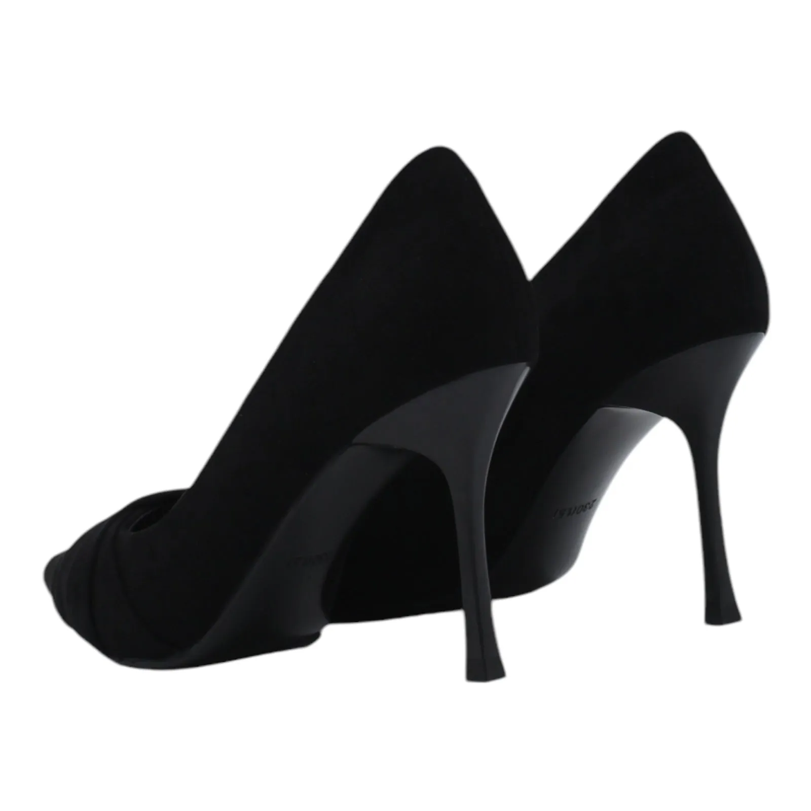 Pleated stiletto heel