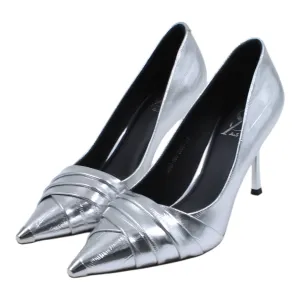 Pleated stiletto heel