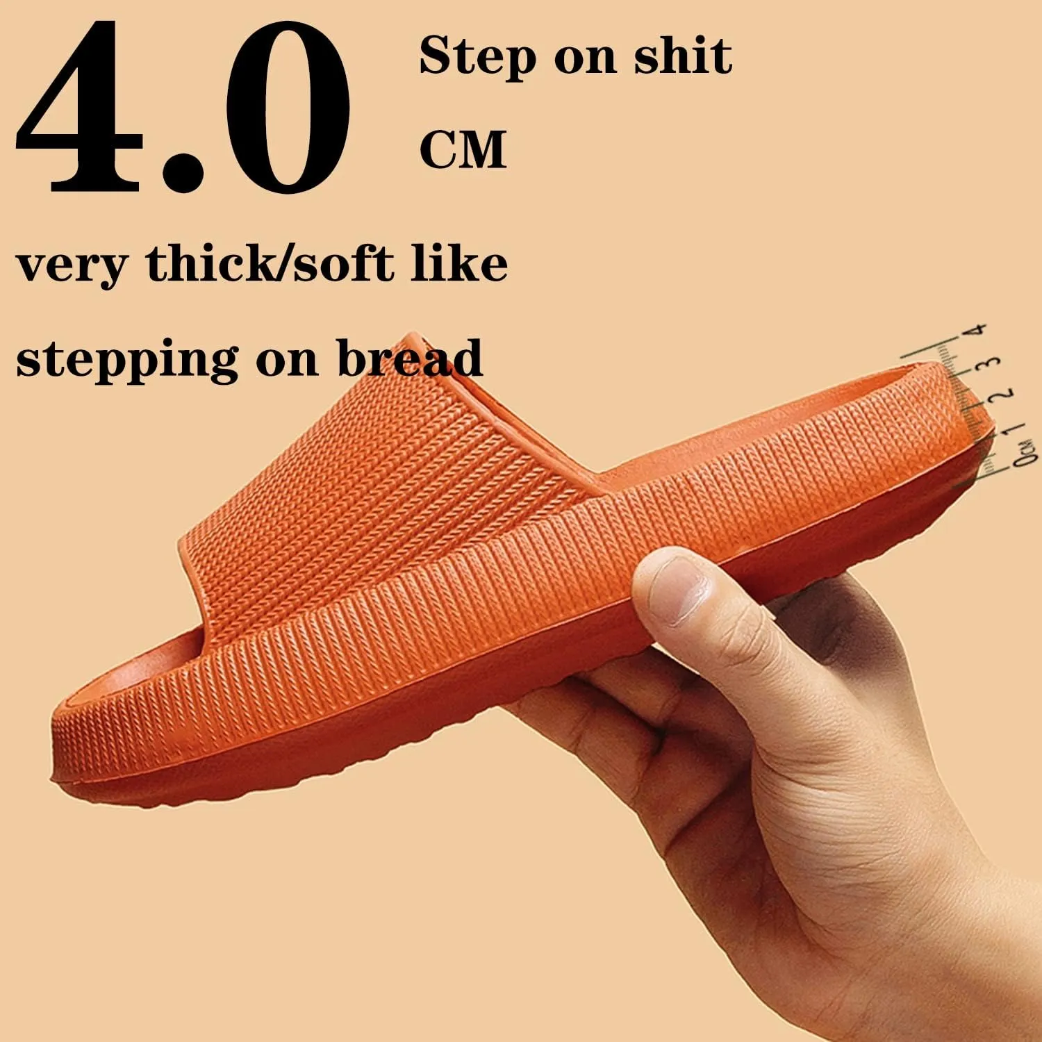 PLMOKN Slippers for women mens pillow cloud slides house indoor and outdoor summer sandals bedroom shower non-slip comfortable open toe slippers