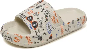 PLMOKN Slippers for women mens pillow cloud slides house indoor and outdoor summer sandals bedroom shower non-slip comfortable open toe slippers