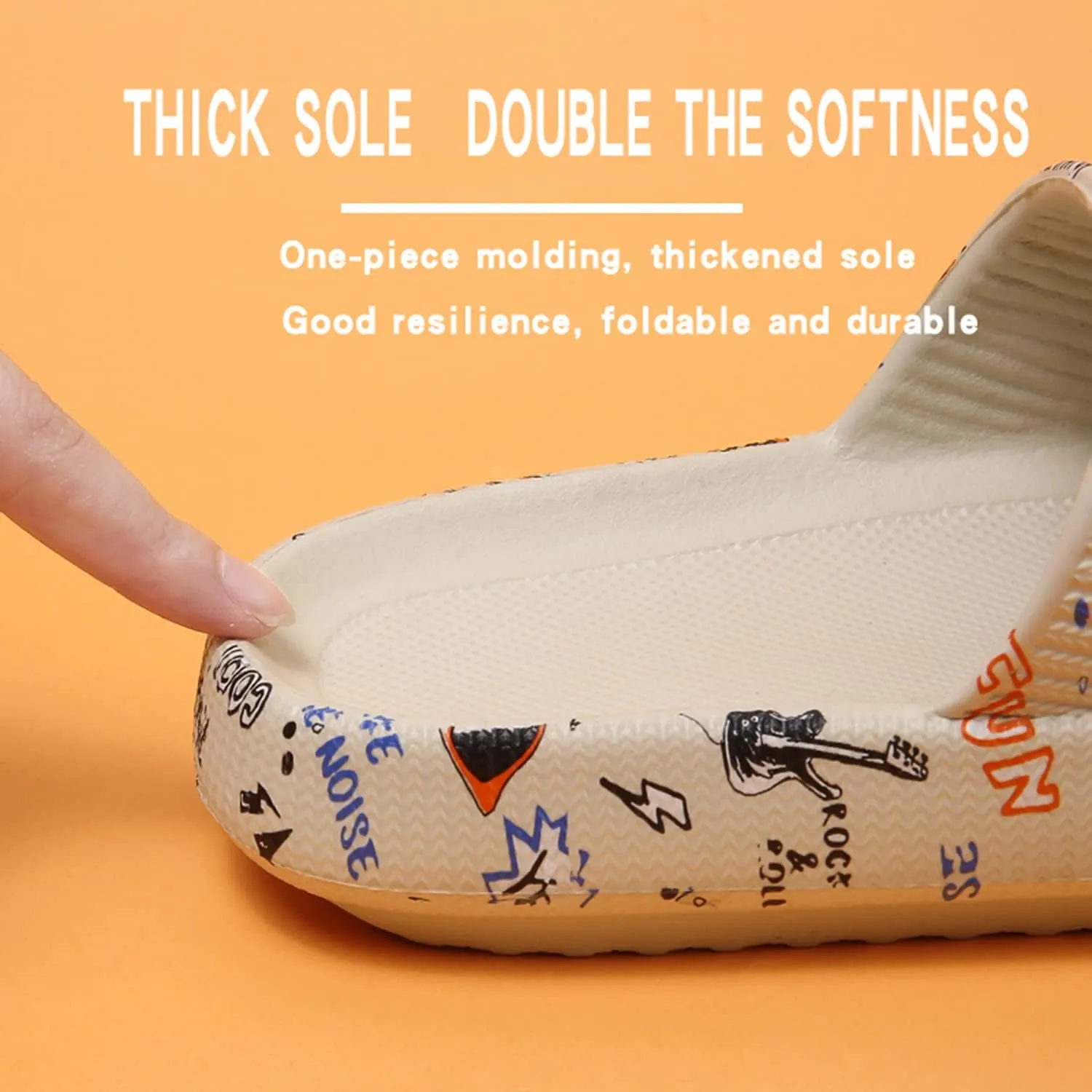 PLMOKN Slippers for women mens pillow cloud slides house indoor and outdoor summer sandals bedroom shower non-slip comfortable open toe slippers