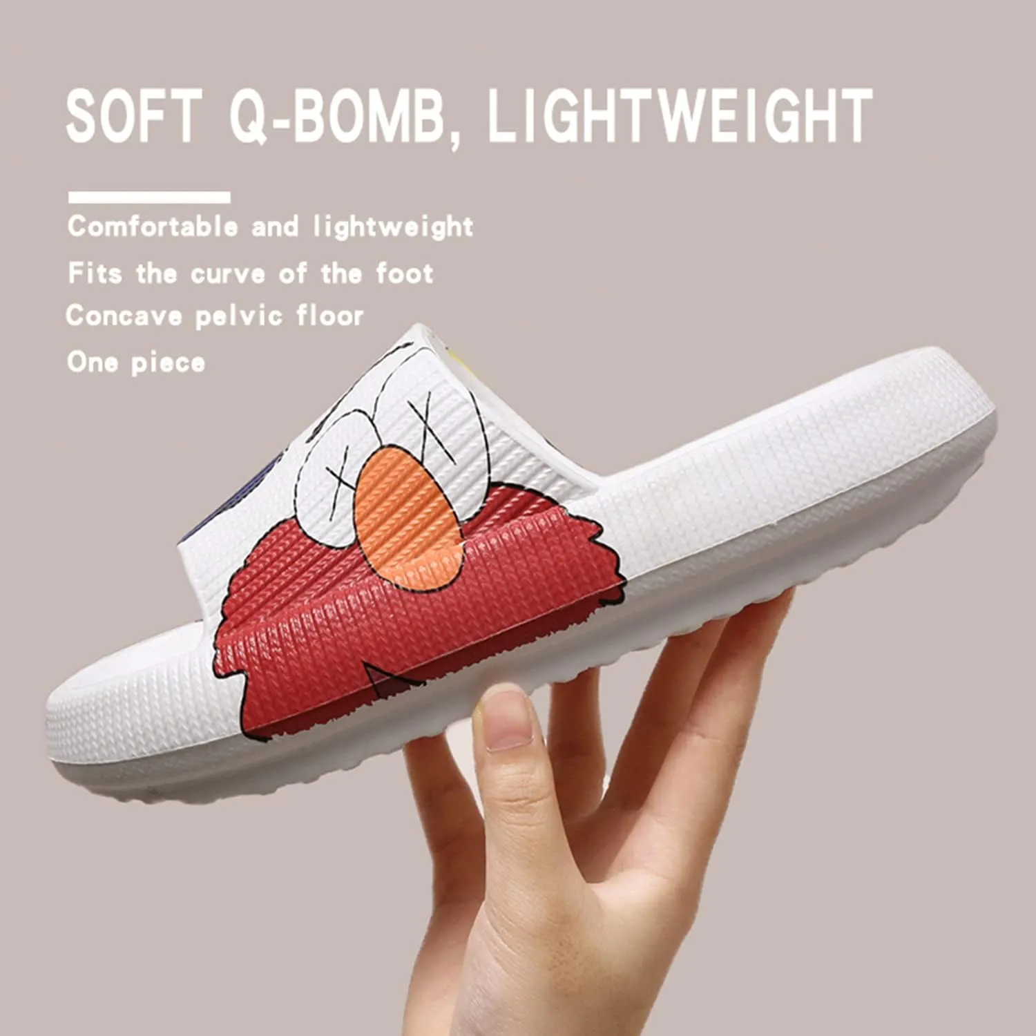 PLMOKN Slippers for women mens pillow cloud slides house indoor and outdoor summer sandals bedroom shower non-slip comfortable open toe slippers