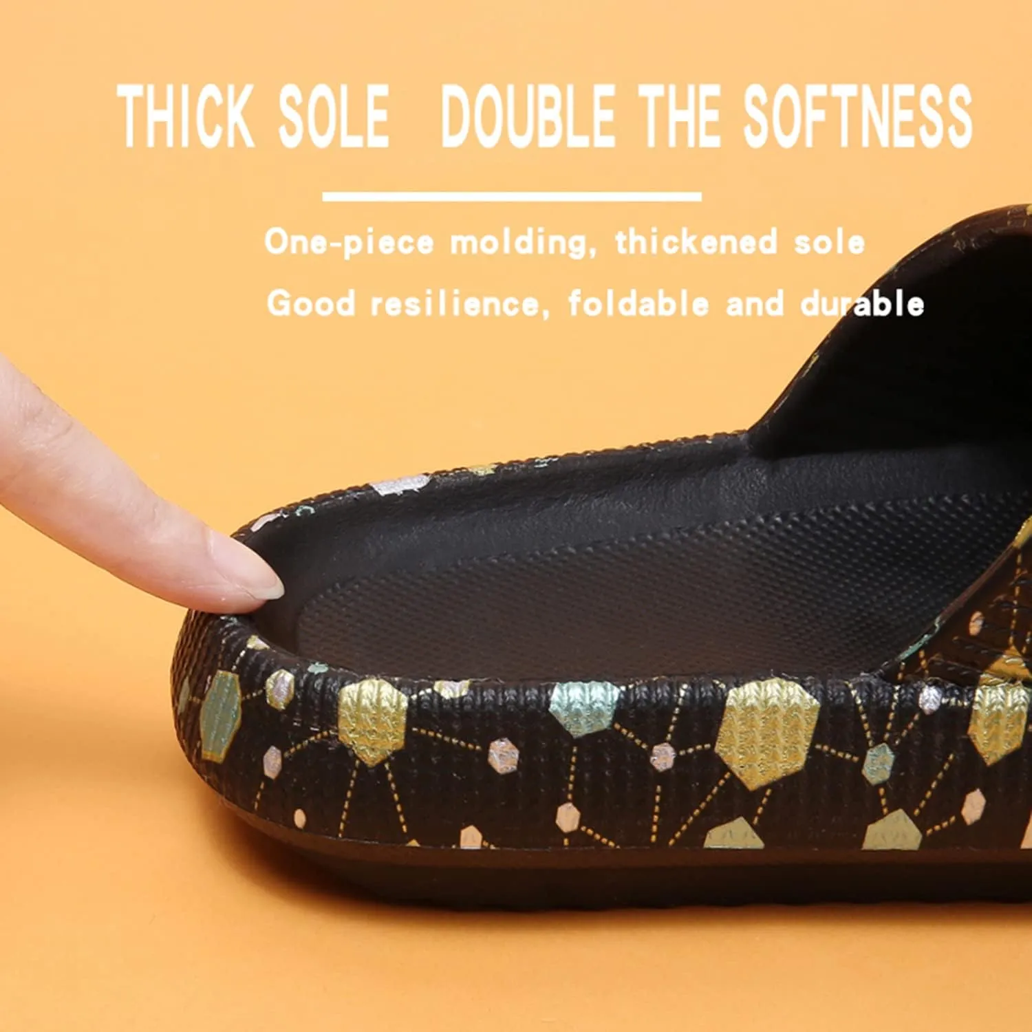 PLMOKN Slippers for women mens pillow cloud slides house indoor and outdoor summer sandals bedroom shower non-slip comfortable open toe slippers