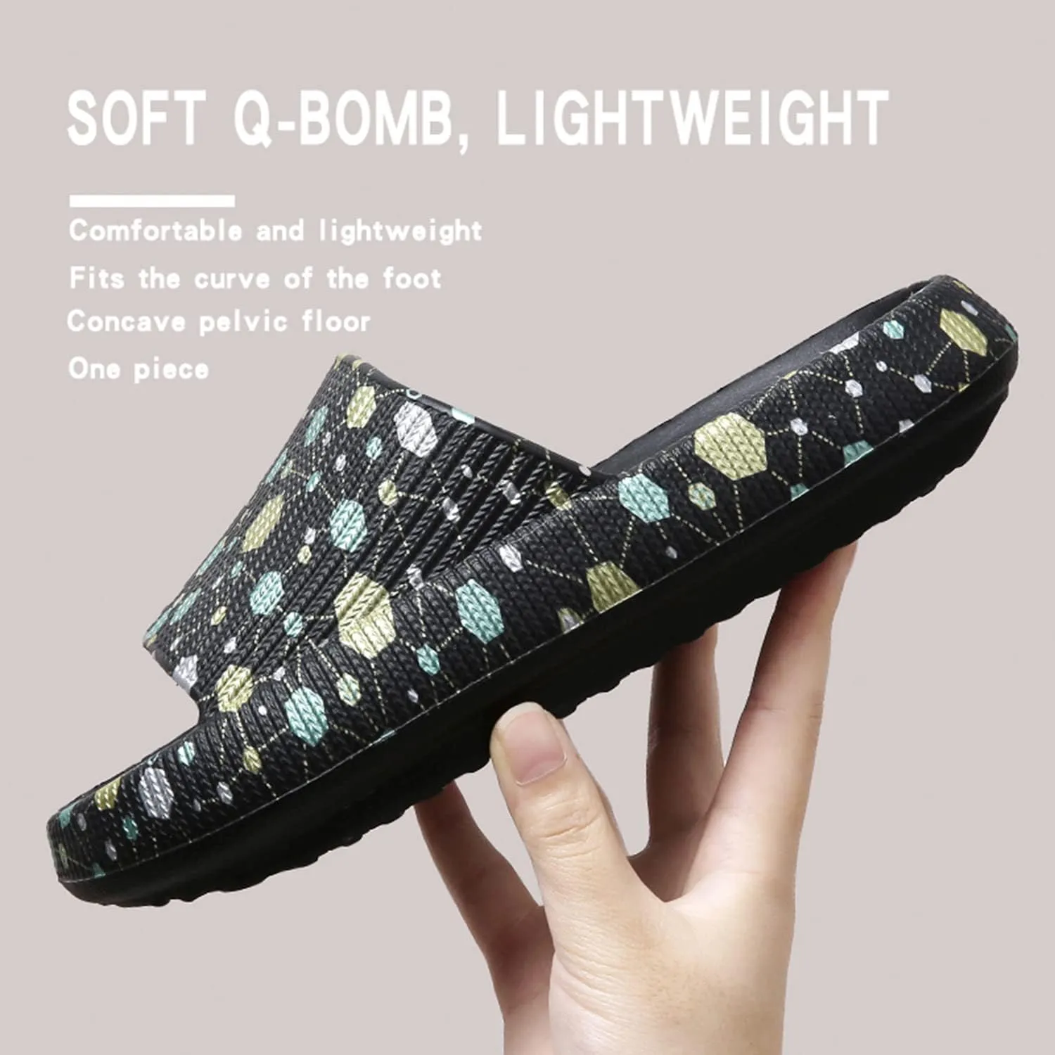 PLMOKN Slippers for women mens pillow cloud slides house indoor and outdoor summer sandals bedroom shower non-slip comfortable open toe slippers