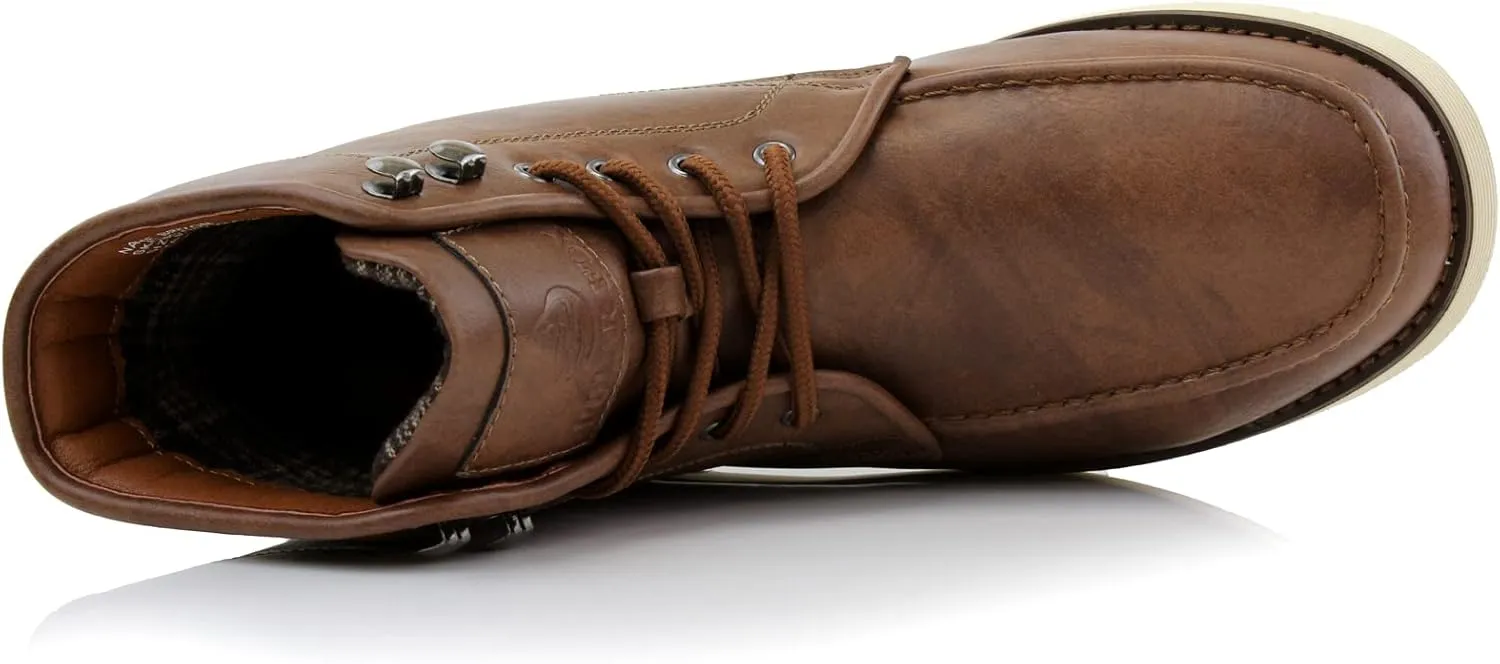 Polar Fox Brixton MPX506065 Mens Lace-up Moc-Toe Daily Work Boots