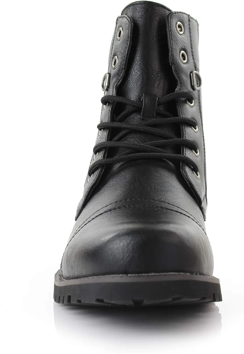 Polar Fox Mens Vegan Leather Winter Boots, with Faux Fur Lined Option