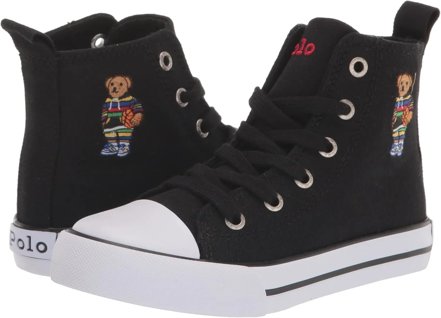 POLO RALPH LAUREN Boy's Hamptynhiiibear Blk CVS/Bball Sneaker