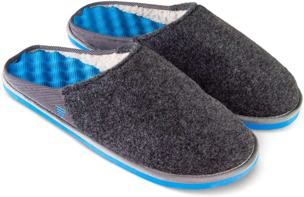 PR Soles Recovery Slipper | Massaging Sherpa Lined Wool Slipper