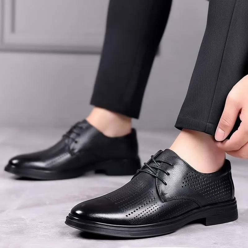 Premium Brogue Oxford Shoes for Men Flexible Shock Absorption Corporate Events Evening Receptions Air-Cushioned Footbed