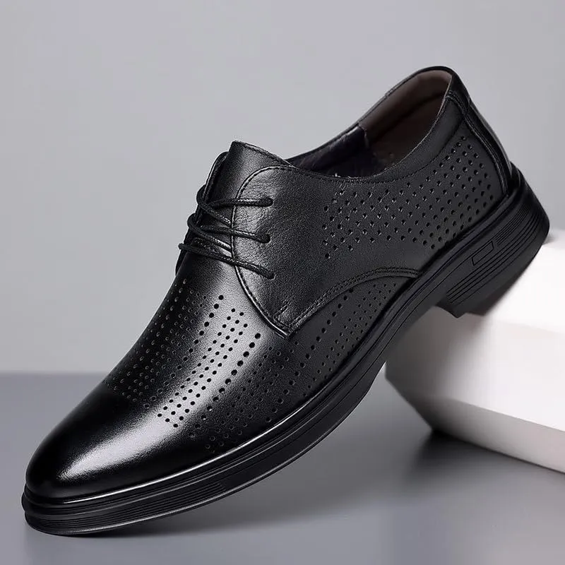 Premium Brogue Oxford Shoes for Men Flexible Shock Absorption Corporate Events Evening Receptions Air-Cushioned Footbed