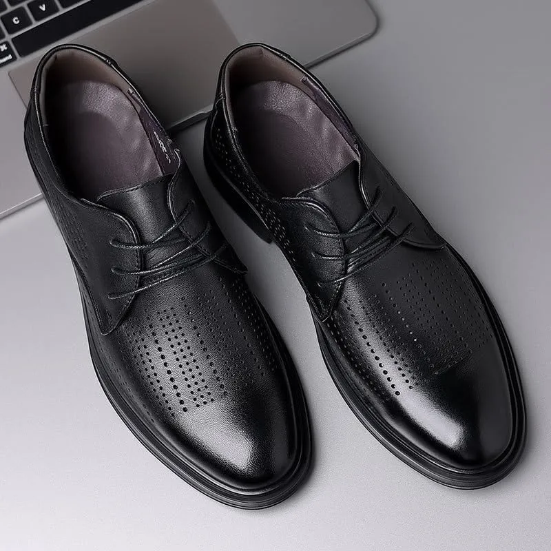 Premium Brogue Oxford Shoes for Men Flexible Shock Absorption Corporate Events Evening Receptions Air-Cushioned Footbed