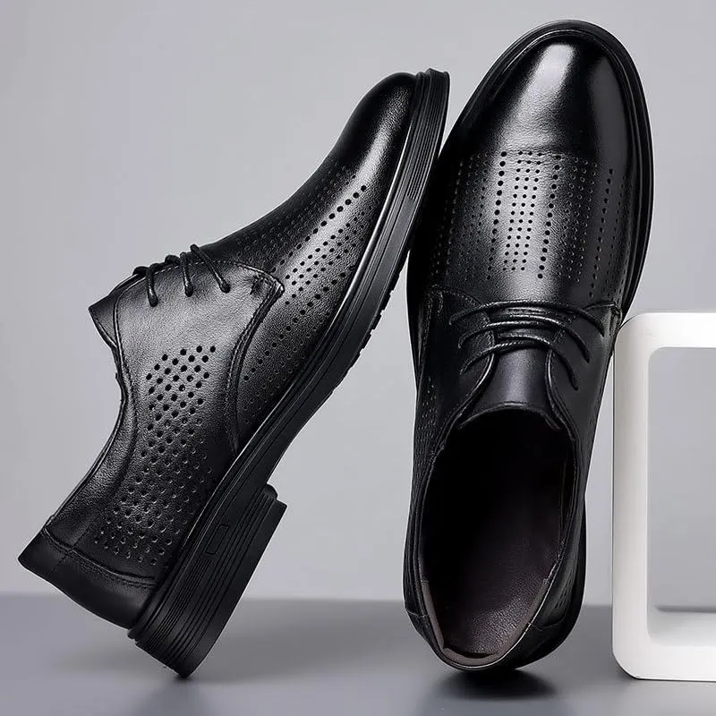 Premium Brogue Oxford Shoes for Men Flexible Shock Absorption Corporate Events Evening Receptions Air-Cushioned Footbed