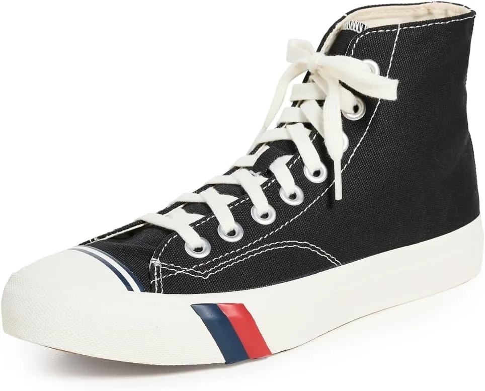 PRO-Keds Men's Royal Hi Lace Up Fashion Sneaker, Black Canvas, 6