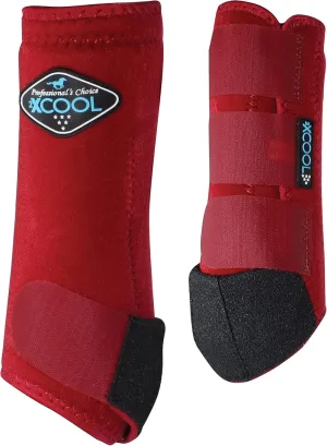 Professional's Choice 2XCOOL Sports Medicine Horse Boots | Protective & Breathable Design for Ultimate Comfort | 2 Pack (Crimson, Medium)