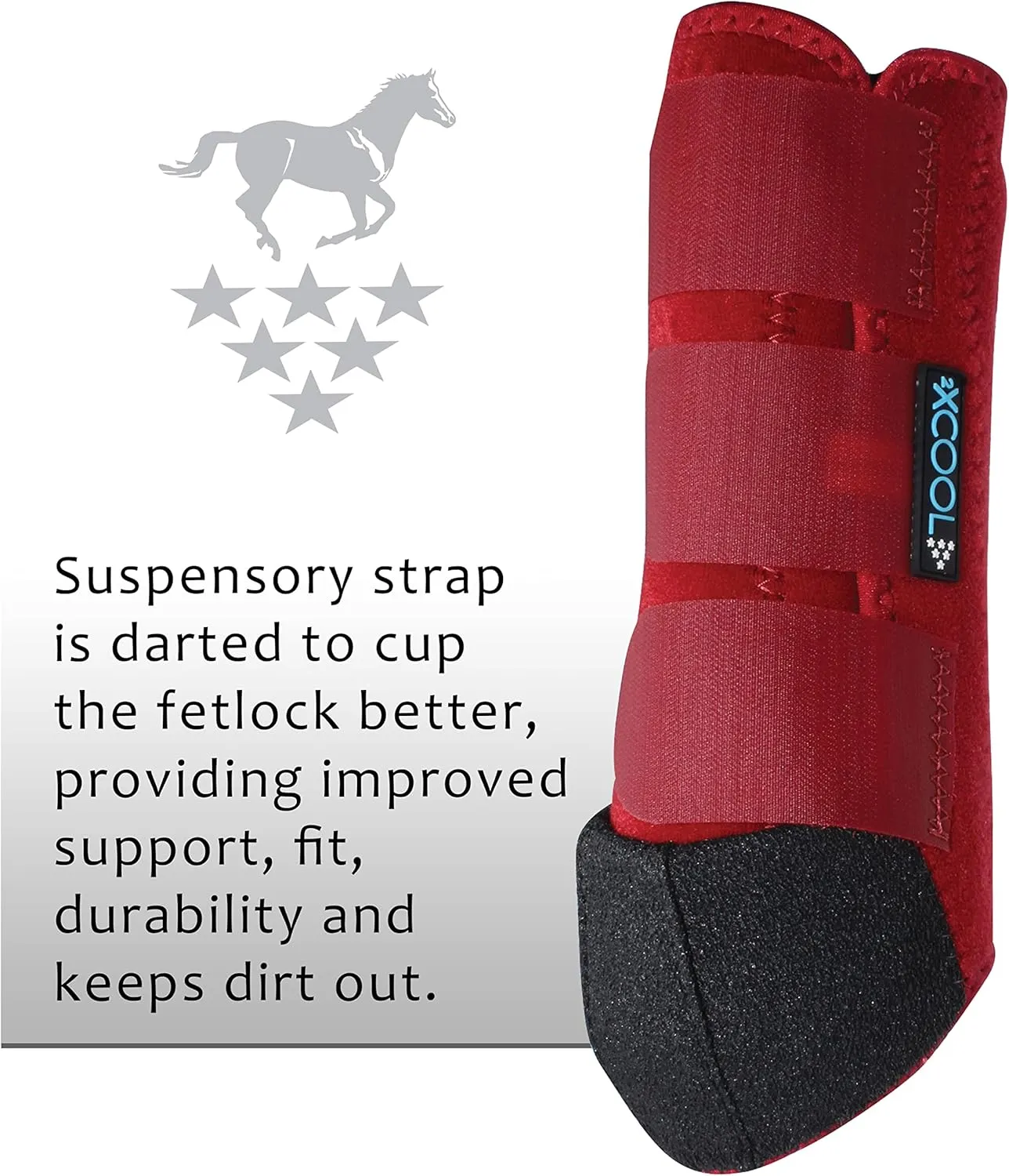Professional's Choice 2XCOOL Sports Medicine Horse Boots | Protective & Breathable Design for Ultimate Comfort | 2 Pack (Crimson, Medium)