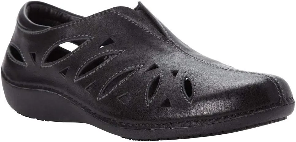 Propet Womens Cami Cut Out Slip On Flats Casual - Brown