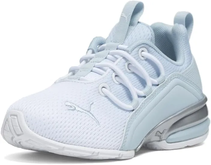 Puma Kids Boys Axelion ICY Fade Mesh Slip On Sneakers Shoes Casual - White