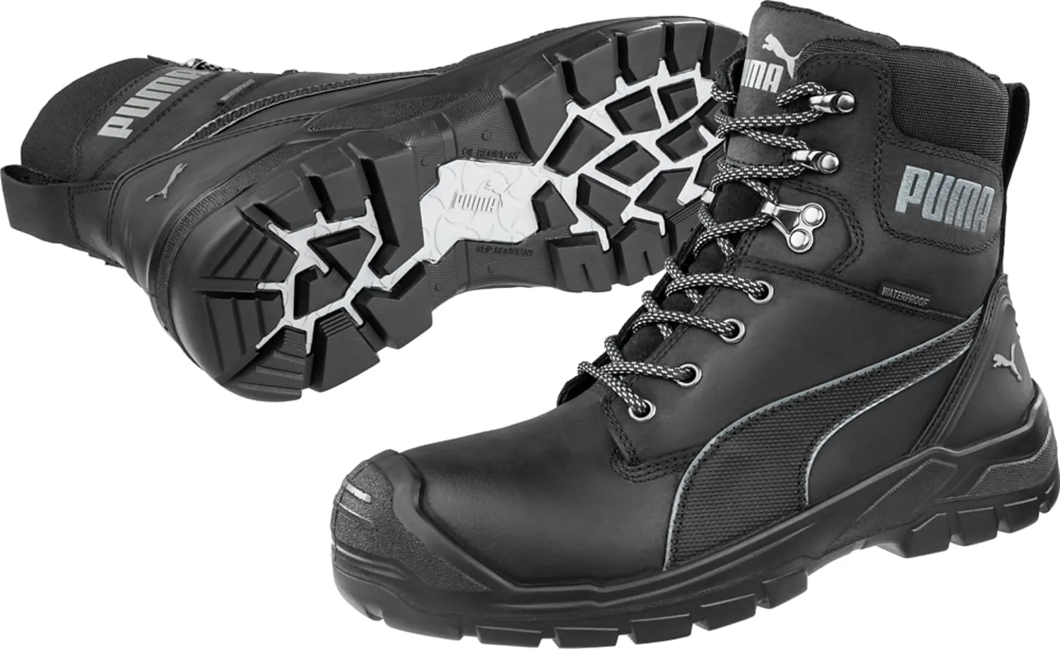 PUMA Men's Conquest Black Soft Toe Industrial Boot, 11