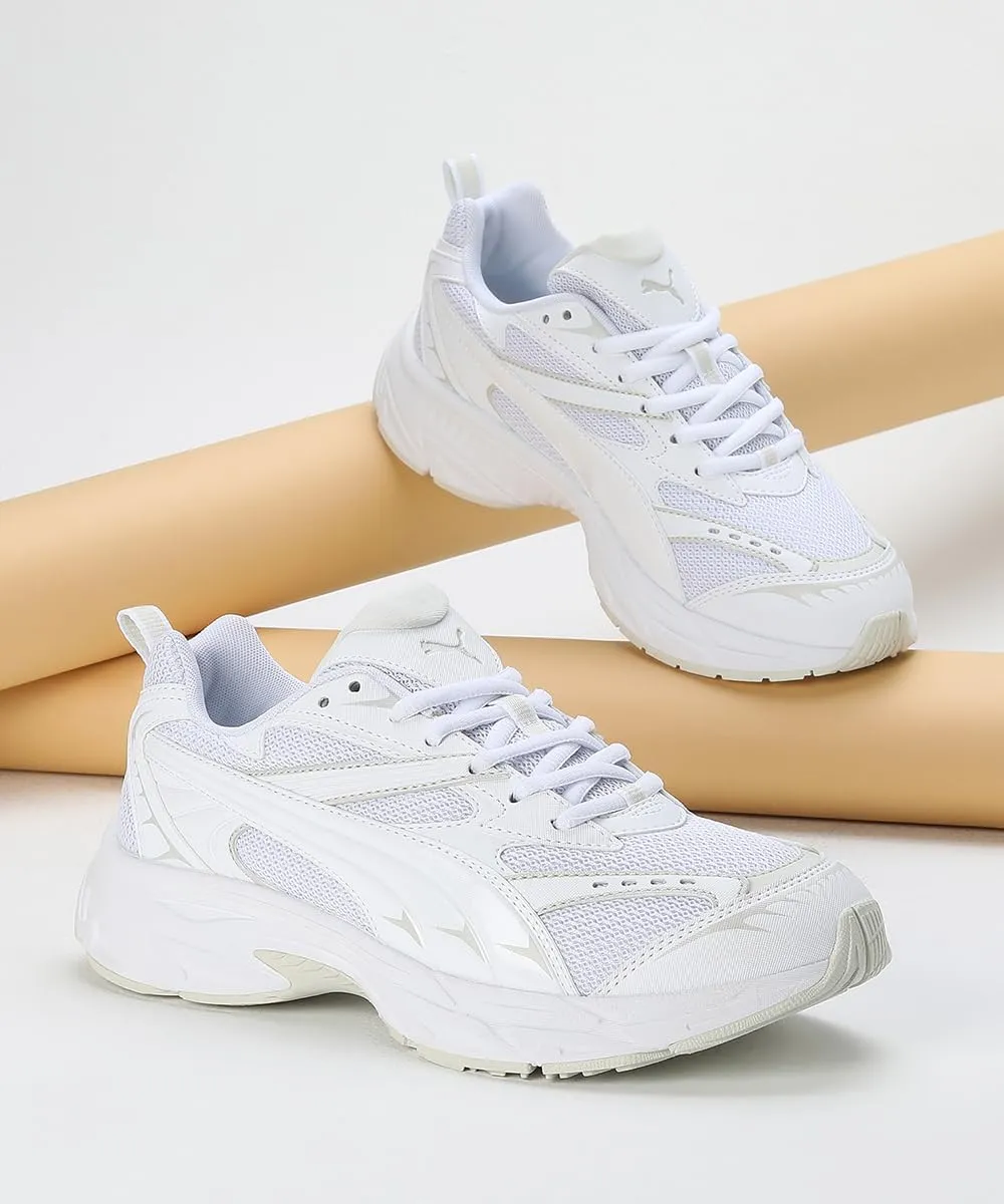 [Puma] Men's Fashion Sneakers - White - Size 9 - Mod. Morfick Base