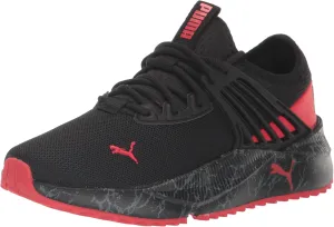 PUMA Shoes Pacer Future Sneaker, 4.5 US Unisex Big Kid, Black-high Risk Red-Castlerock