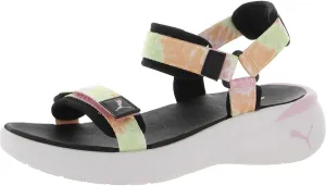 PUMA Sportie Sandal Vola Tie Dye Womens Sandal 7 BM US PinkWhiteBlackTie Dye