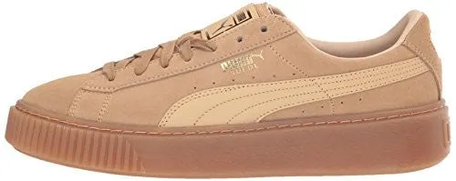 Puma Suede Platform Core Fashion Sneaker Oatmealwhisper White 9 M Us