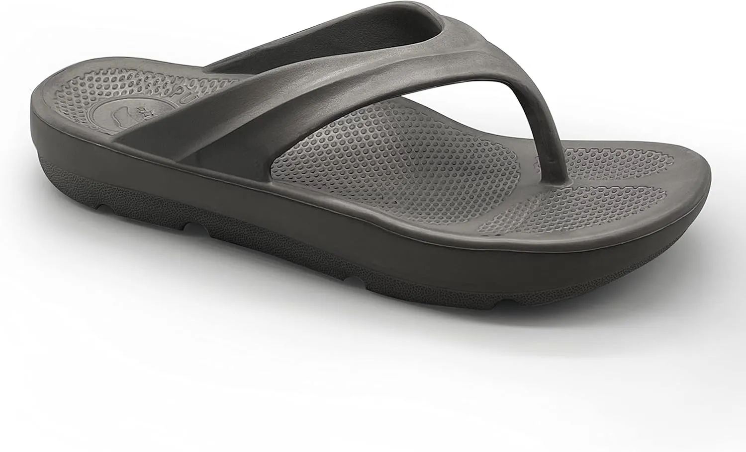 Pure Stride Therapeutic Flip Flops, Orthotic Thong Sandals for Plantar Fasciitis, Metatarsal and Heel Spurs, Feet Pain Relief and Arch Support - Grey, Men’s Size 8/Women’s Size 9