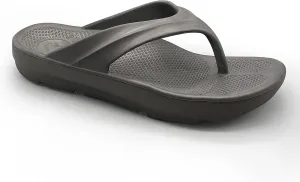 Pure Stride Therapeutic Flip Flops, Orthotic Thong Sandals for Plantar Fasciitis, Metatarsal and Heel Spurs, Feet Pain Relief and Arch Support - Grey, Men’s Size 8/Women’s Size 9