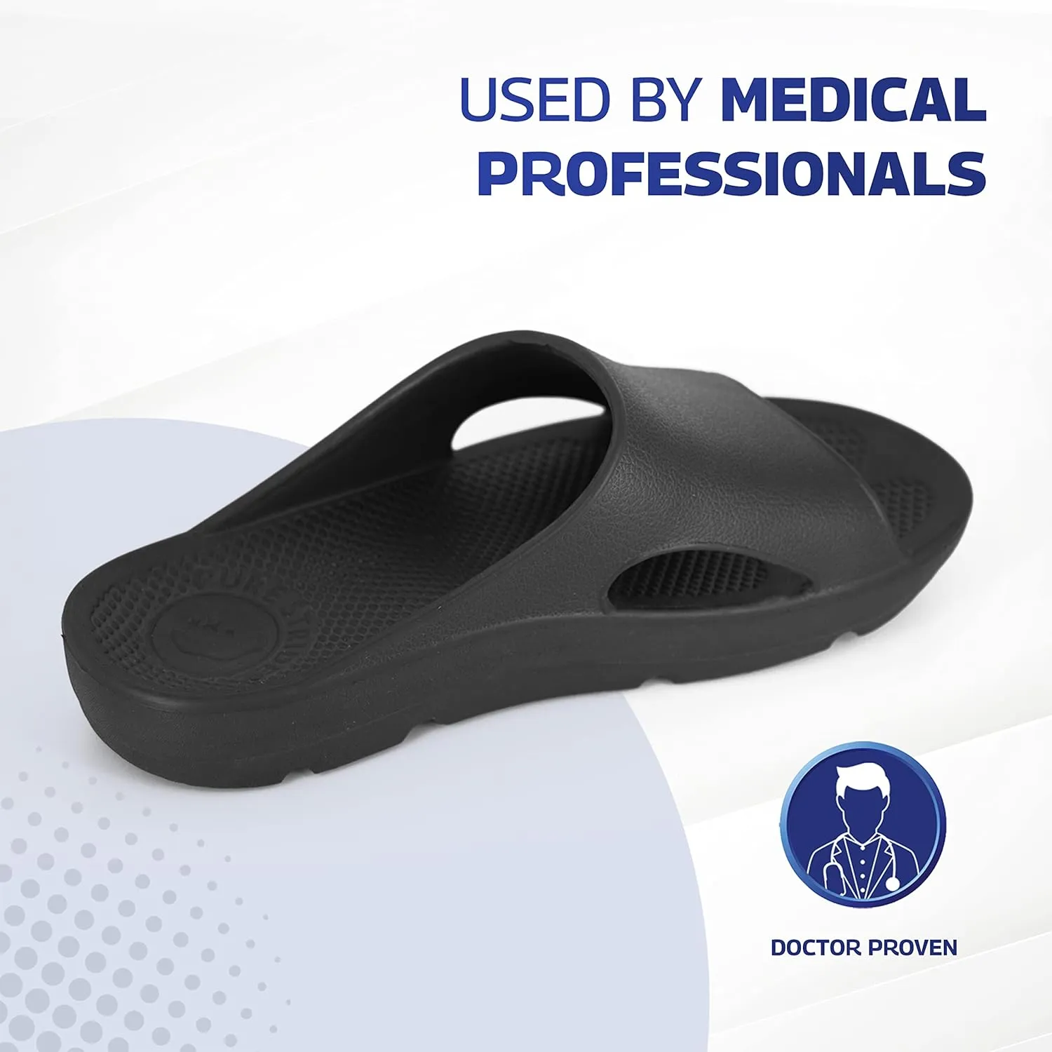 Pure Stride Therapeutic Slides, Orthotic Sandals for Plantar Fasciitis, Metatarsal and Heel Spurs, for Pain Relief and Arch Support of Feet