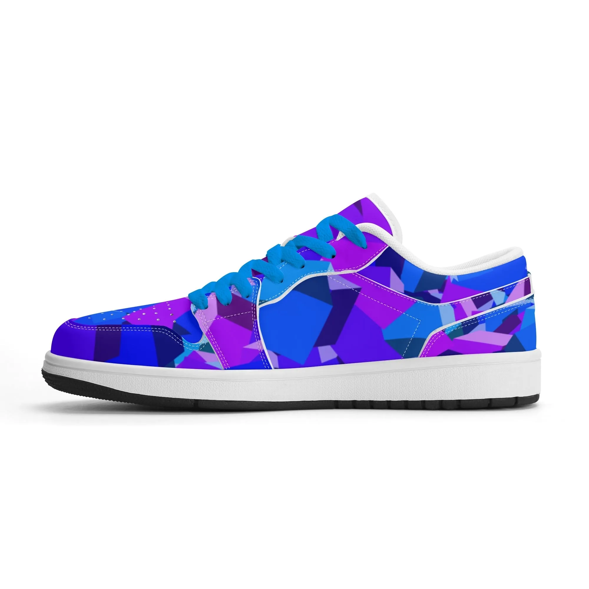 Purple Cube Low Top Leder Sneaker für Damen