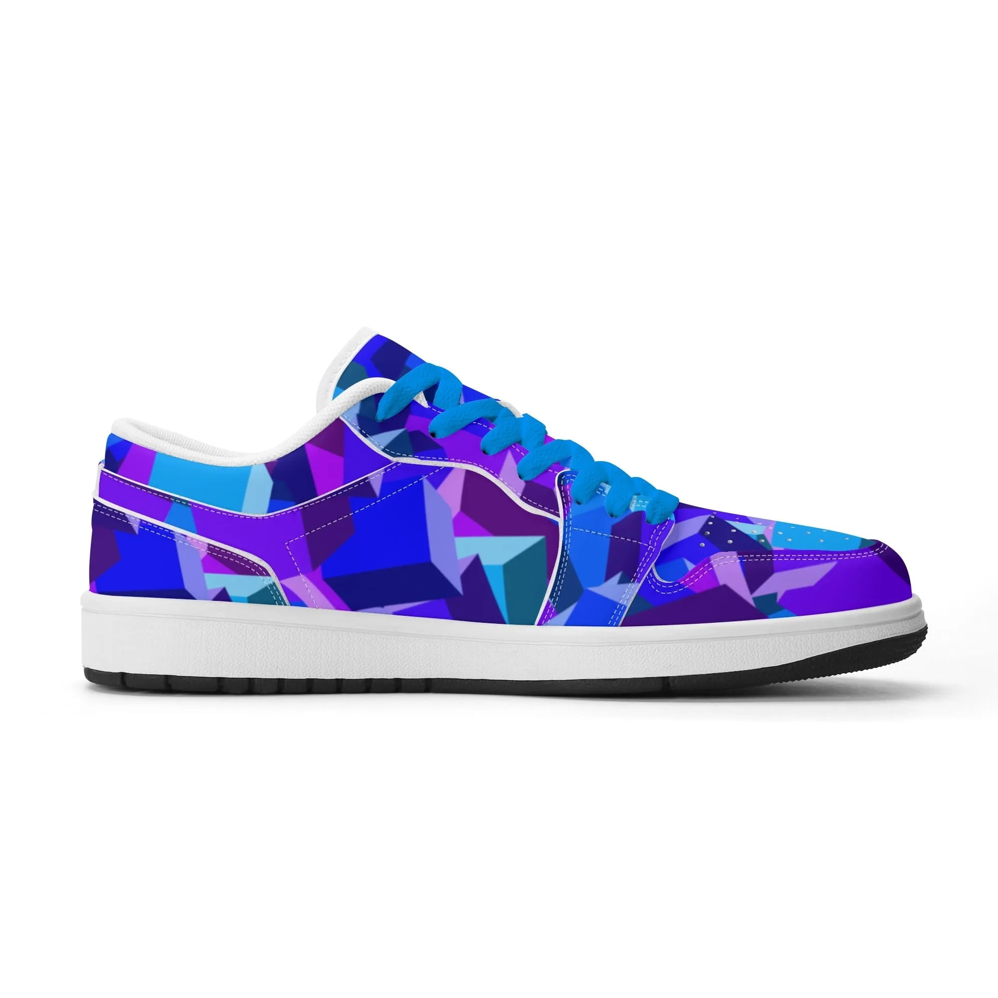 Purple Cube Low Top Leder Sneaker für Damen