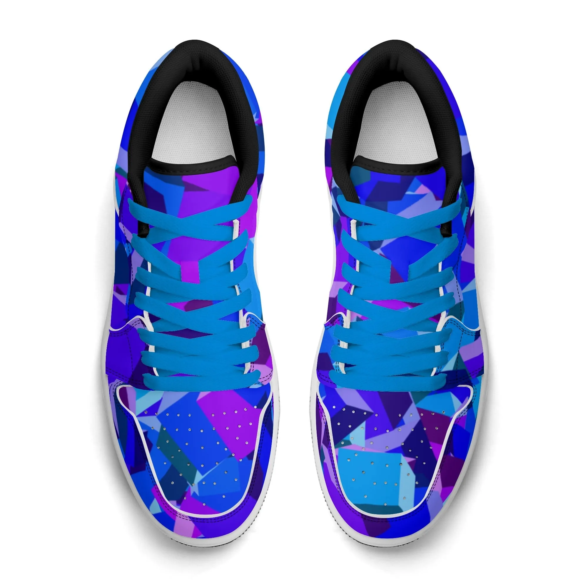 Purple Cube Low Top Leder Sneaker für Damen