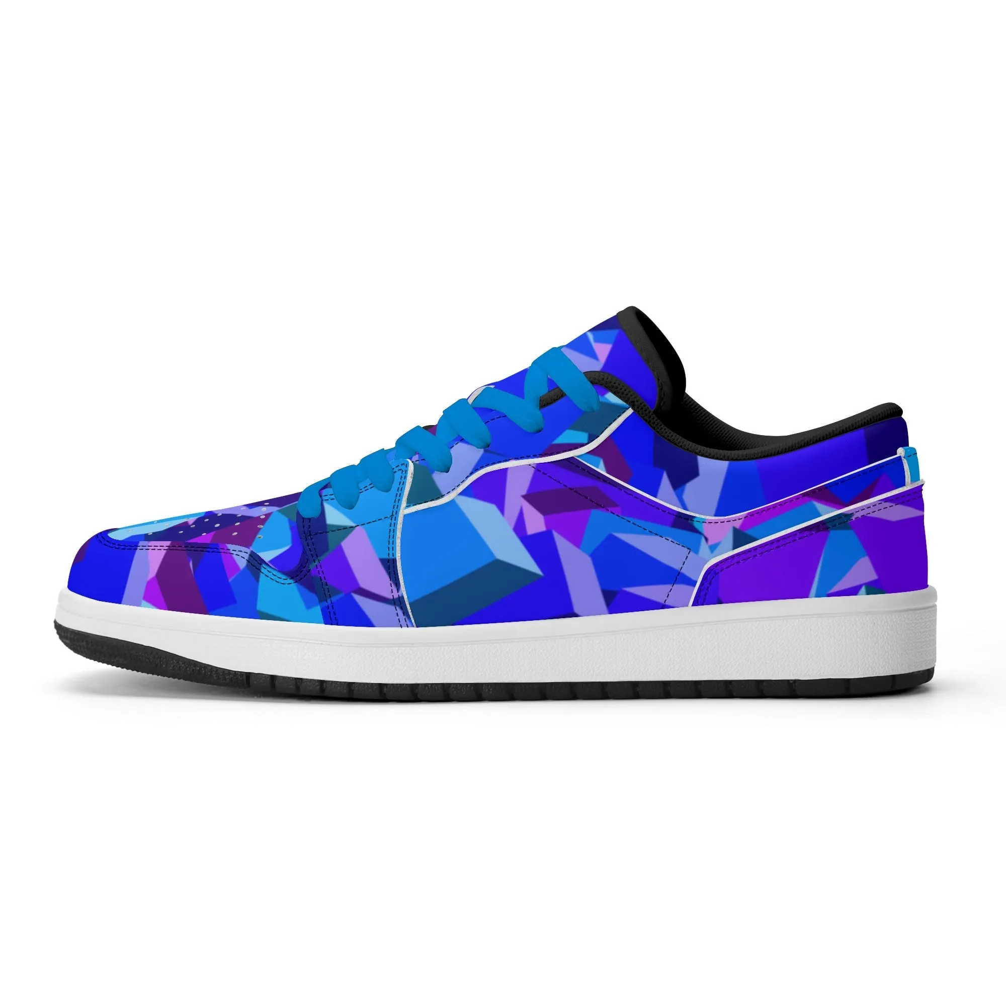 Purple Cube Low Top Leder Sneaker für Damen