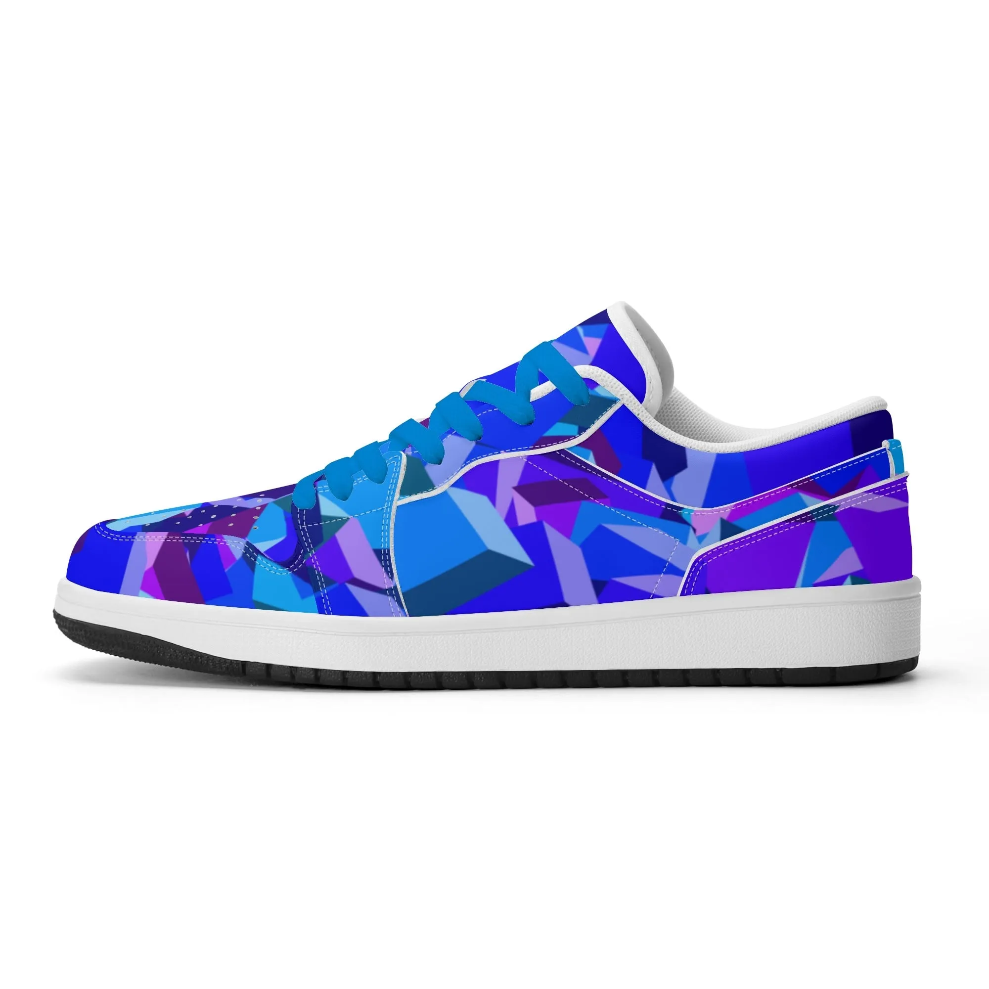 Purple Cube Low Top Leder Sneaker für Damen