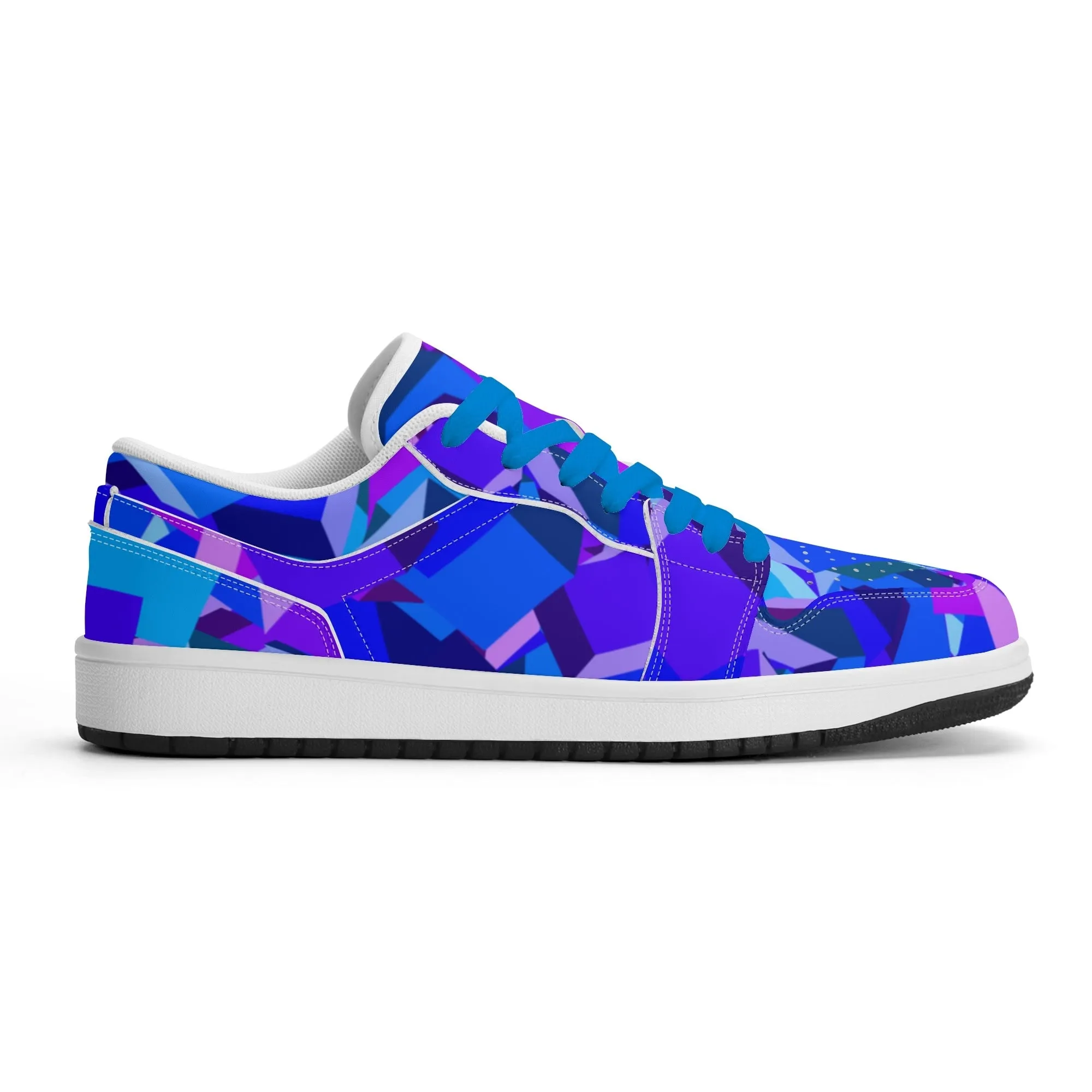 Purple Cube Low Top Leder Sneaker für Damen